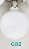 Milky White LED Glass Bulb Warm White Light Source (Option: G80-7W-Warm light)