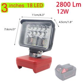 Outdoor Camping Engineering Lighting Shot Suitable For Milwaukee Mivoch Lithium Battery (Option: 3inch)