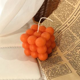 Creative Rubik's Cube Aromatherapy Candle Lamp (Color: orange)