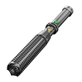Self-Defense Wolf Tooth Stick Outdoor USB Rechargeable Car Led Security Patrol Broken Window Power Flashlight (Option: Black Wolf Tooth Stick)