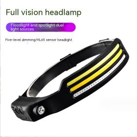 Headlight Strong Light USB Charging Super Bright Outdoor Induction (Option: 3 Strip Of Red Light)