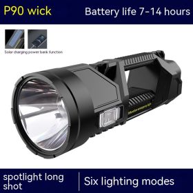 Strong Light Charging Bright Outdoor Flashlight (Option: 385mm)