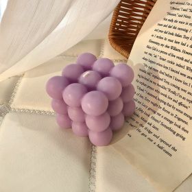 Creative Rubik's Cube Aromatherapy Candle Lamp (Color: purple)