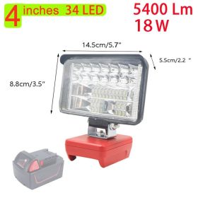 Outdoor Camping Engineering Lighting Shot Suitable For Milwaukee Mivoch Lithium Battery (Option: 4inch)