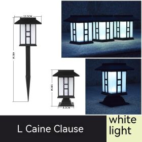Solar powered lamp in the courtyard garden of Xiaogong (Option: Vertical Clause White Light-Solar Energy Lawn Lamp)