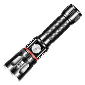 Outdoor Camping Telescopic Multifunctional T6 Strong Light Flashlight (Option: T6 Flashlight Single)