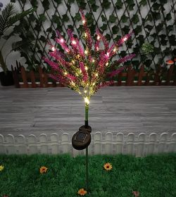 Outdoor Courtyard Decoration LED Light Simulation Garden (Option: Red Lavender-Split One Drag Two)