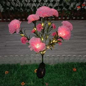 Solar Carnation Festive Lantern Outdoor LED Simulation (Option: Pink Carnation)