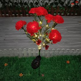 Solar Carnation Festive Lantern Outdoor LED Simulation (Option: Red Carnation)