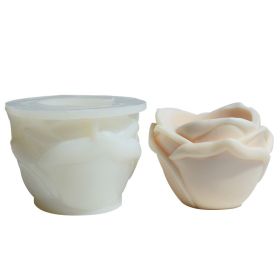 Shape Flower Pot Epoxy Pot Mold (Option: Style1-White)