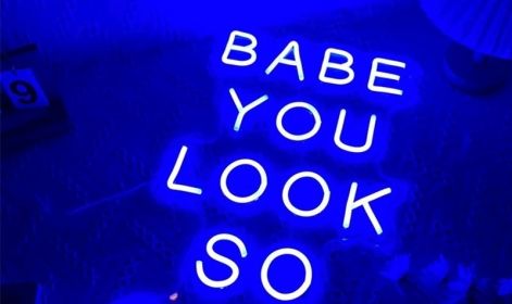 Neon LED Light (Option: Ice Blue-70CM42CM-70CM42CM)