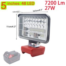 Outdoor Camping Engineering Lighting Shot Suitable For Milwaukee Mivoch Lithium Battery (Option: 5inch)
