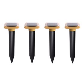 1/2/4/6pcs Solar Energy Mole Driving Vibrating Buzzer Garden Farm Yard IP55 Waterproof Snake Repellent (Quantity: 4pcs)