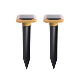 1/2/4/6pcs Solar Energy Mole Driving Vibrating Buzzer Garden Farm Yard IP55 Waterproof Snake Repellent (Quantity: 2pcs)