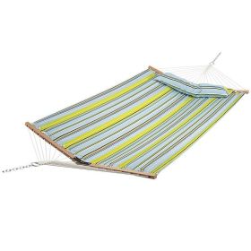 Beach Outdoor Yard Patio Portable Swing Hammock (Color: Yellow, Type: Hammocks)