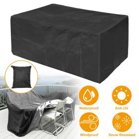 210D Waterproof Outdoor Furniture Cover Windproof Dustproof Patio Furniture Protector Oxford Cloth Garden XL Size (size: XL)
