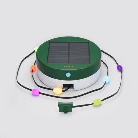 Solar Camping Multifunctional Waterproof Tent Decoration Atmosphere Lighting Chain (Color: Green)