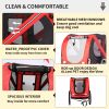Dog Bike Trailer, Breathable Mesh Dog Cart with 3 Entrances, Safety Flag, 8 Reflectors, Folding Pet Carrier Wagon with 20 Inch Wheels, Bicycle Carrier