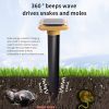 1/2/4/6pcs Solar Energy Mole Driving Vibrating Buzzer Garden Farm Yard IP55 Waterproof Snake Repellent