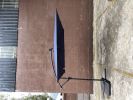 Square 2.5X2.5M Outdoor Patio Umbrella Solar Powered LED Lighted Sun Shade Market Waterproof 8 Ribs Umbrella with Crank and Cross Base for Garden Deck