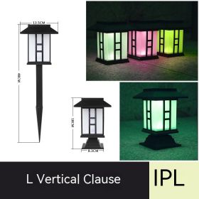 Solar powered lamp in the courtyard garden of Xiaogong (Option: Vertical Clause Color Light-Solar Energy Lawn Lamp)